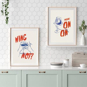 Wine Art Prints Set: Funny Kitchen & Bar Decor (Digital Download)