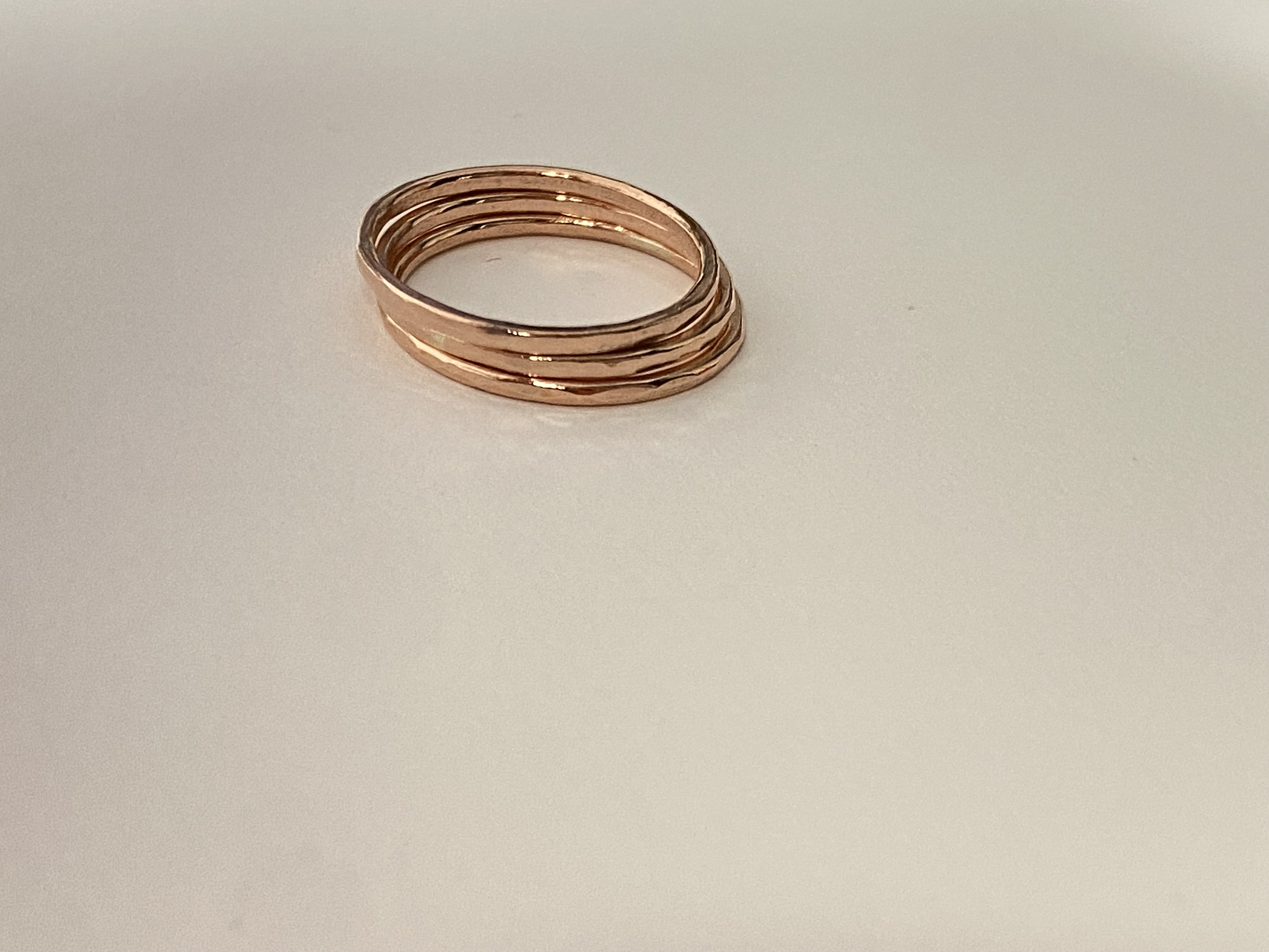 Set of 3 Stackable Copper Rings - Etsy
