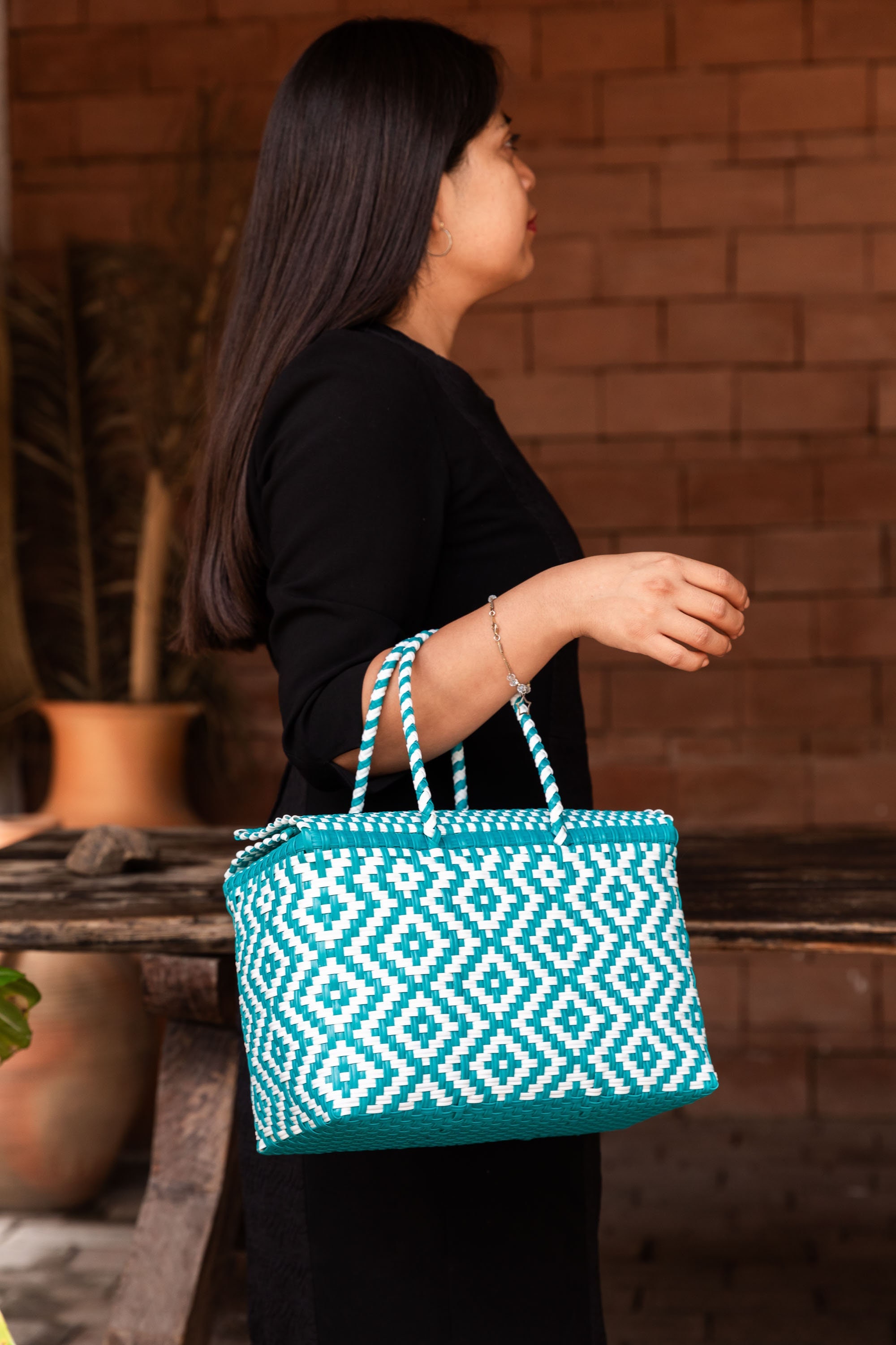 Toquilla Bolsas Artesanales Modernas Lonchera Artesanal Mini Hecha