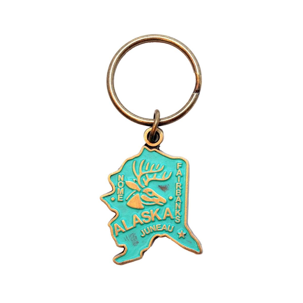 Alaska Vintage Map Keychain - Etsy