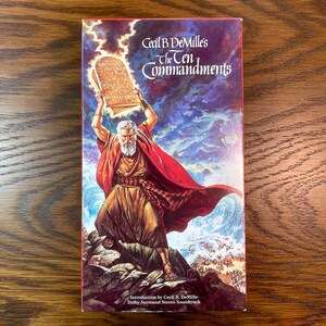 The Ten Commandments VHS - Charlton Heston - Cecil B. DeMille Film