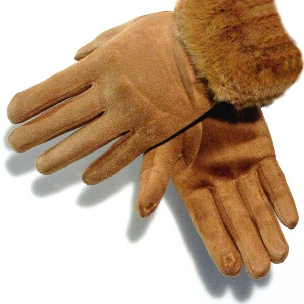 Guantes de mujer con pantalla táctil de piel, guantes suaves, guantes gruesos y cálidos para invierno, cómodos guantes para exteriores