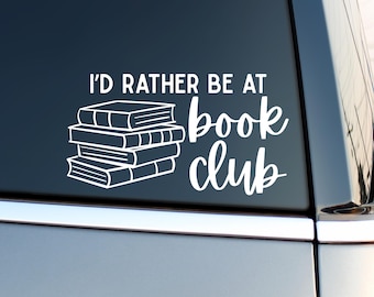 Book Club Car Decal | Book Lover Car Decal | Car Decal Bookish | Book Decal | Car Decal Book | Car Decal Book Lovers | Book Lover Gift