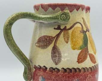 Ceramiche le Favolose Hand-Painted Ceramic Pitcher Made in Italy