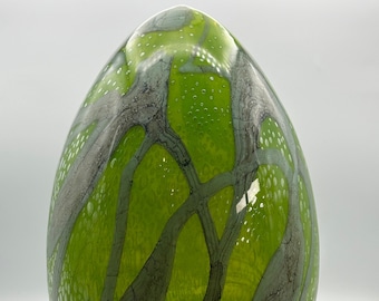Large (14") Vintage Art Glass Egg
