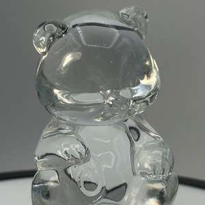 Vintage Fenton Clear Glass Bear