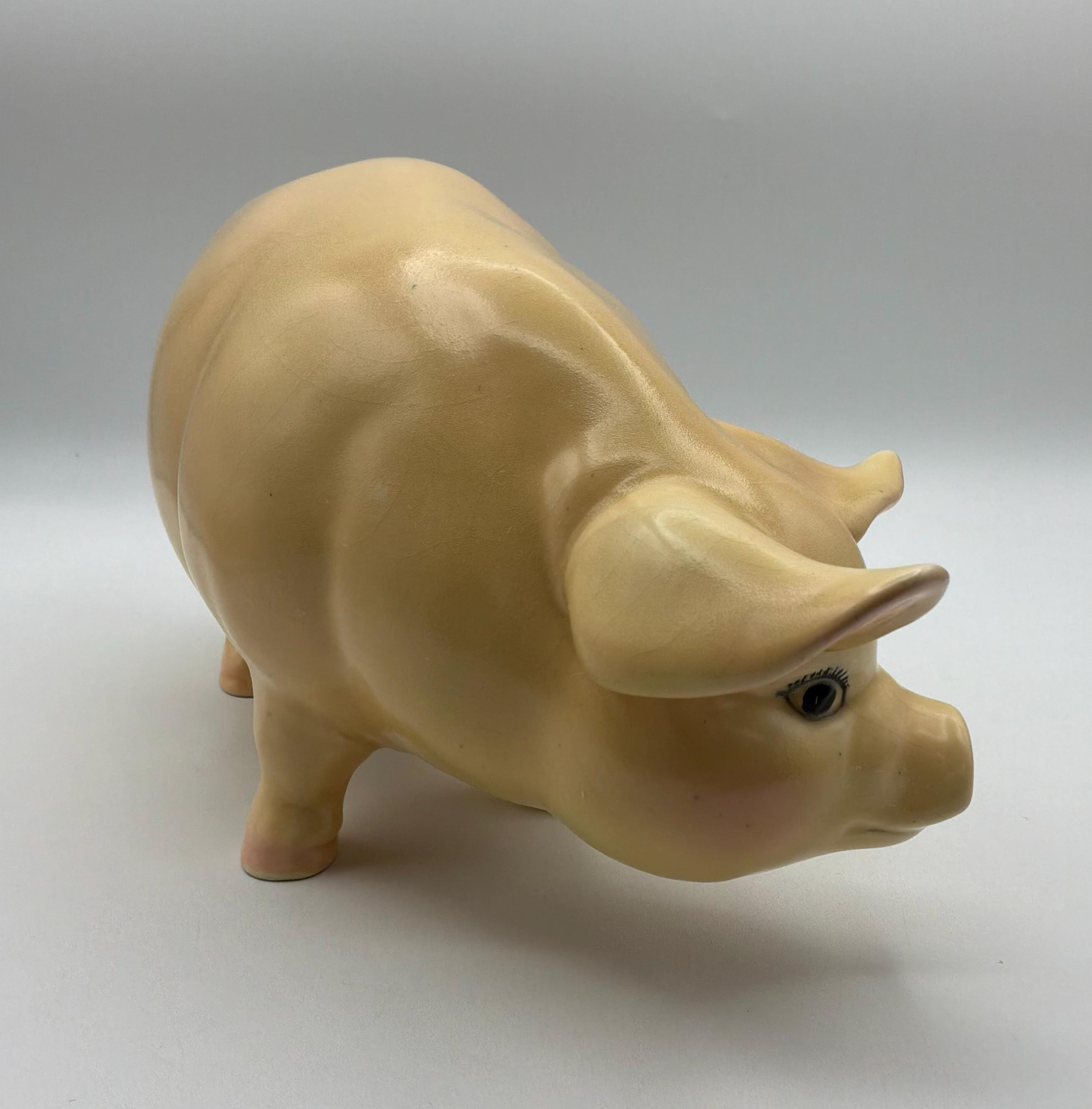 Early 20th Century Porcelain Pig - Etsy