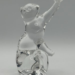 Lenox Kristall Katze mit einem Kristall Satin Glas Schmetterling