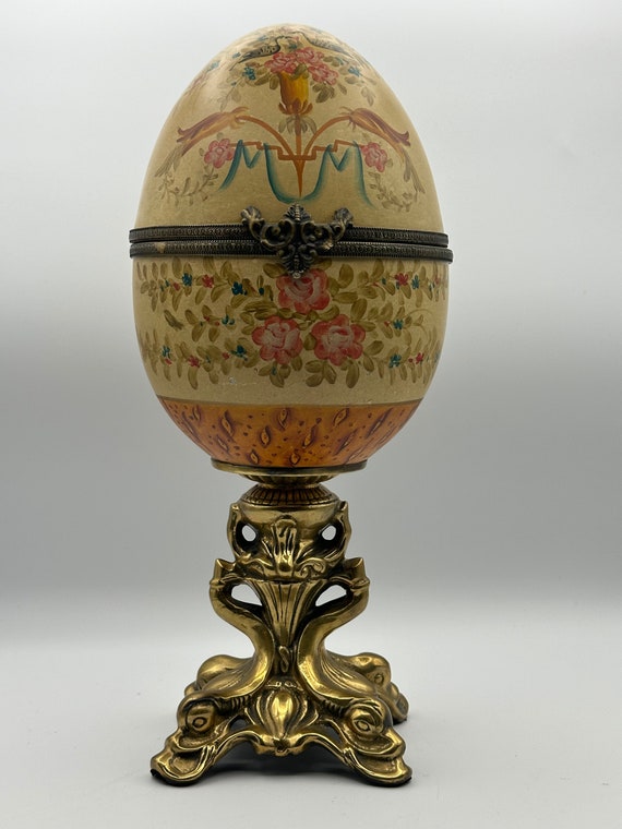 Vintage  Hinged Porcelain Egg
