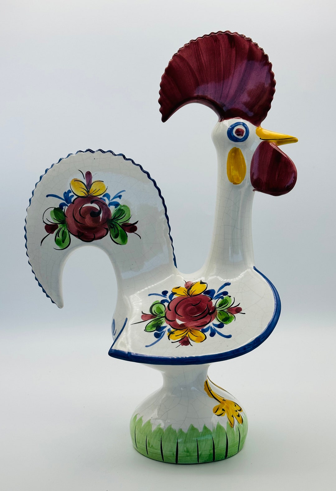 Portuguese Good Luck Folk Art Ceramic Rooster Etsy