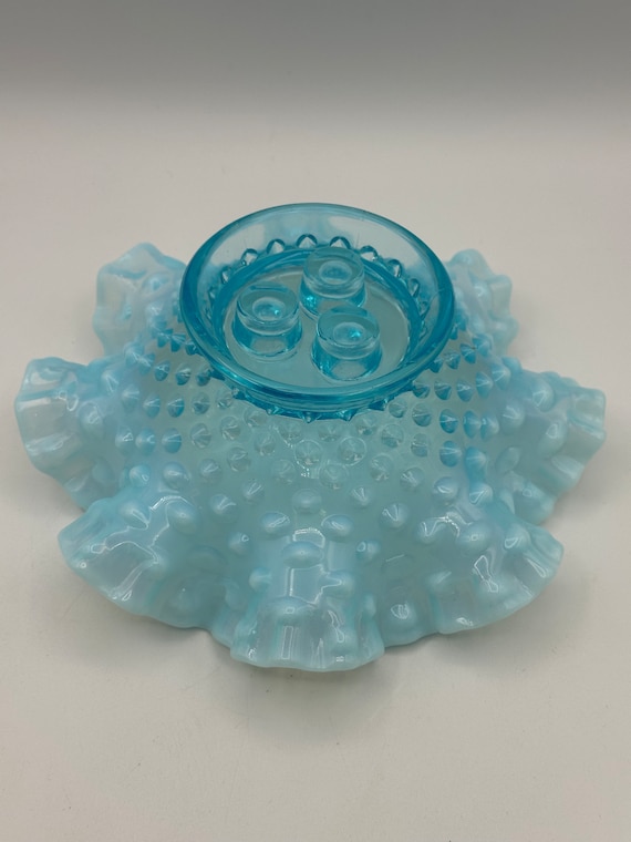 ヴィンテージ フェントン アート グラス ブルー オパールセント