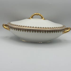 RARE Haviland Limoges France Antique China Covered Bowl