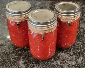 Homemade Canned Tomatoes Whole, Halved or Quartered - packed in water 16 oz