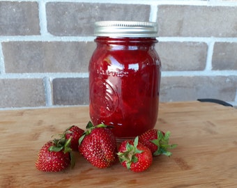 Homemade Canned Strawberry Jam 8 oz