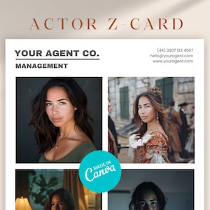 Su plantilla de tarjeta Z de actor v1, Actriz, Actor de cine, Actor de teatro, Actor, Actor de televisión, Agente