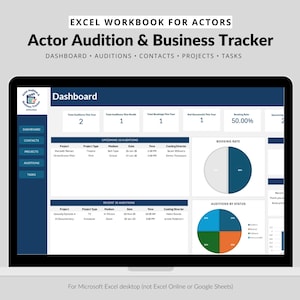 Actor Audition Tracker - Excel Workbook - Etsy