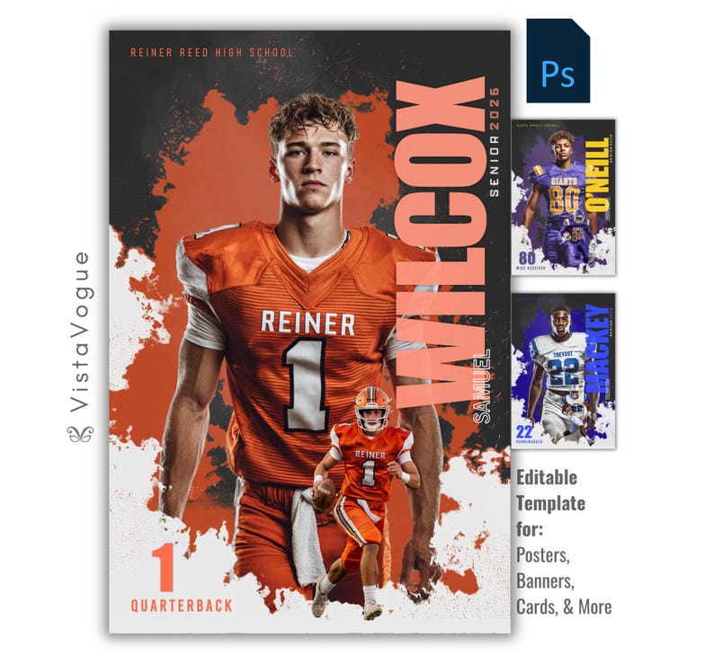 Football Photoshop Template | Editable Photoshop Sports Poster ...