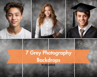 ポートレート、商品写真撮影に最適なグレー＆ブラックの写真用背景セット - Etsyのグレー写真用背景、DIYダークグレーデジタル背景
