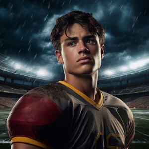 10 Football Digital Photo Backgrounds: Stadium Theme Backdrops for School Sports Photography, Digital Background & Photo Enhancement Set image 6