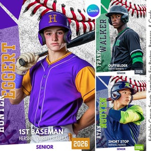 Modello di banner e poster di baseball Canva / Modello di sfondo di baseball per poster di sport notturni per anziani, banner di baseball, carte di baseball della squadra