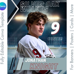 modèle Hockey Canva pour poster sportif senior, bannière hockey personnalisée, compagnons de jeu, cartes et plus | Contexte du hockey | Photoshop n'est pas nécessaire