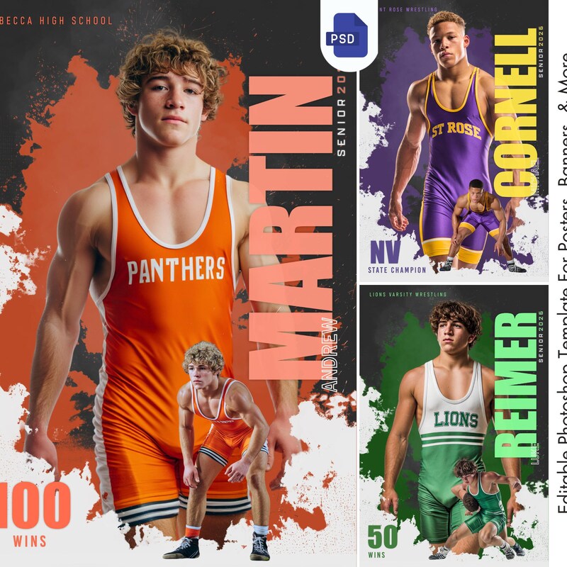 Wrestling 100 Win Banner Etsy