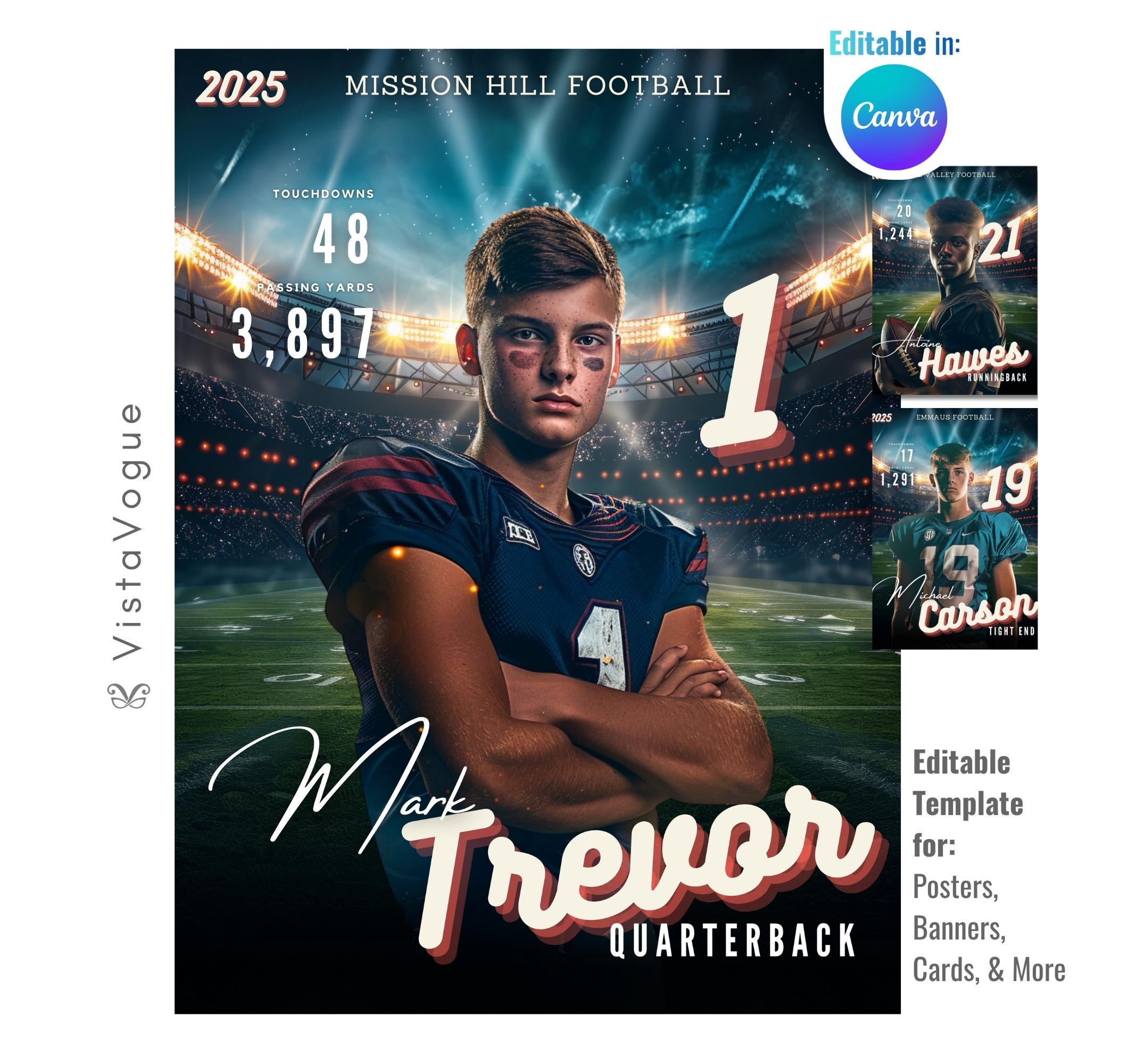 Football Poster Template | Editable in Canva | Custom Posters, Banners ...