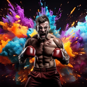 8 Color Explosion Digital Backdrops | Colorful Smoke Background | Color ...