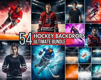 54 Hockey Background Mega Bundle | Digital Sports Backdrops For Hockey Banners, Posters, Photography, Photoshop | Picture Edit Template PNG