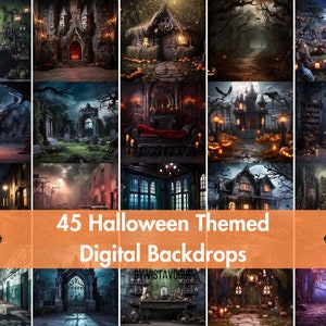 45 Halloween Digital Photography Backdrops: Best DIY Scary Autumn & Fall Backgrounds, Great Themed Photo Ideas for Professional Pictures