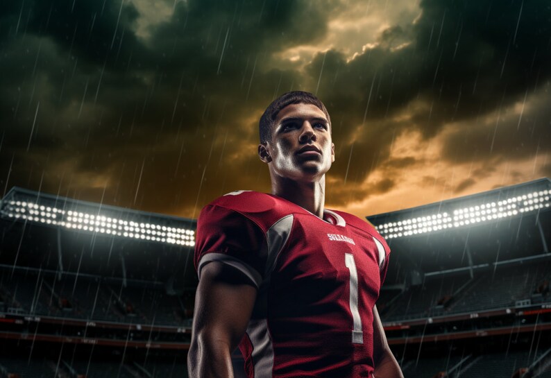 10 Football Digital Photo Backgrounds: Stadium Theme Backdrops for School Sports Photography, Digital Background & Photo Enhancement Set image 4