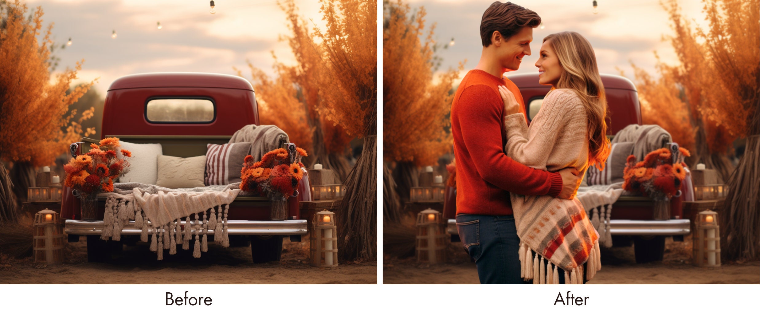 5 Fall Backdrops for Photography: Vintage Truck & Pumpkins - Etsy