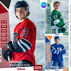 Hockey Banner & Poster Vorlage | Digitaler Hockey-Hintergrund für ältere Nachtsport-Banner, benutzerdefinierte Poster, Spielerkarten, Memory Mate