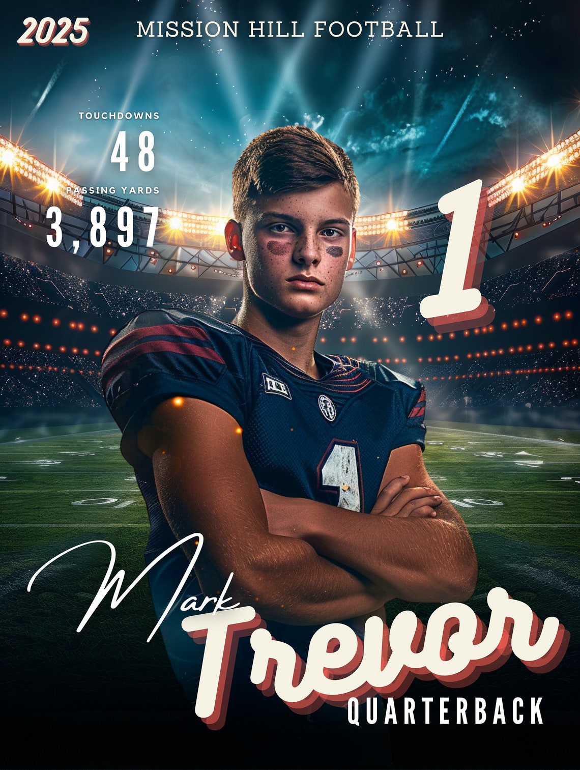 Football Poster Template | Editable in Canva | Custom Posters, Banners ...