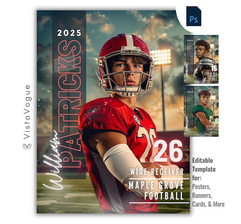 Football Poster Photoshop Template | Sports Background & Digital ...