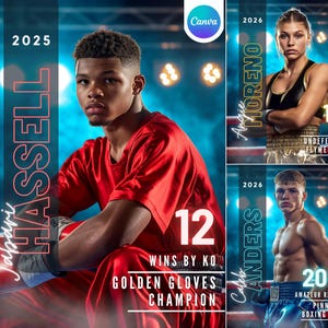 Boxen Poster Canva Vorlage | Benutzerdefinierte Boxen Poster Vorlage, Sport Karte Boxer Hintergrund |  Boxring Digitale Hintergrund Overlay | Kein PSD