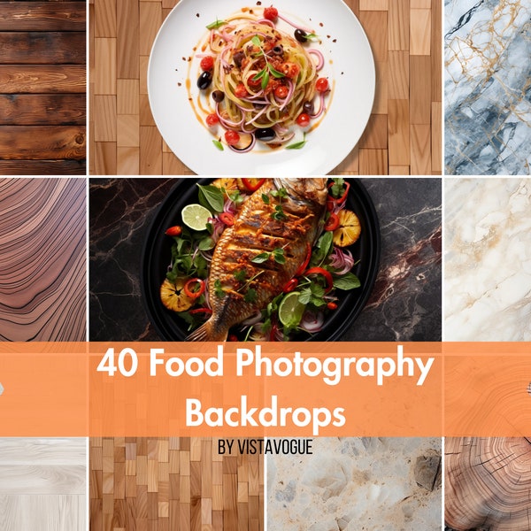 40 Best Food Fotografie Kulissen: DIY Digitale Fotooberflächen für Kuchen, Bretter & Hintergründe, inklusive Holz, Marmor, Granit und mehr