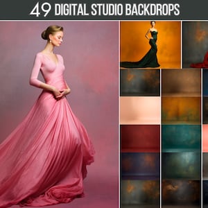 49 Digital Studio Backdrops for Portrait & Maternity Photoshoots | Textured Photo Backgrounds | Photo Edit Overlays | Pregnancy Photo Ideas