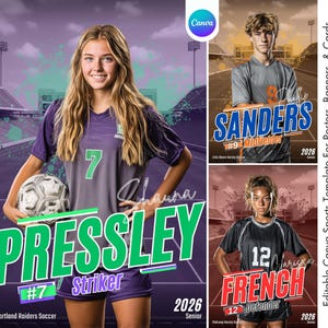 de football pour poster et bannière | Pour une affiche personnalisée, une bannière sportive pour seniors, une carte de joueur de football, un compagnon d'équipe et un modèle photo