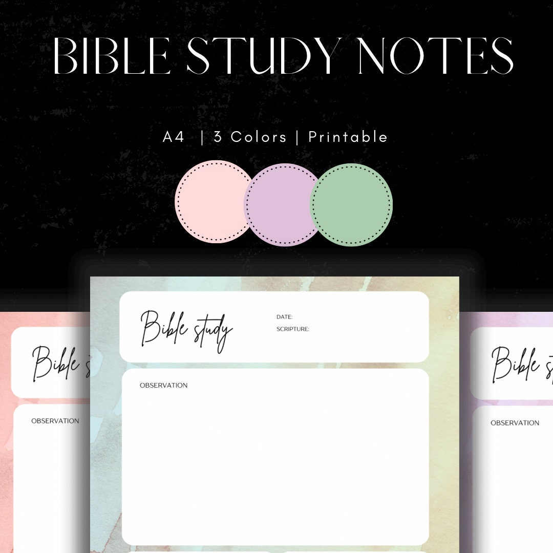 SOAP Bible Study Printable Template - Etsy