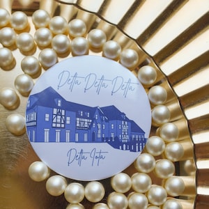 Delta Delta Delta Chapter House Sorority Button