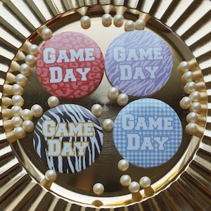 Gameday Patterned Button || College Gameday Button