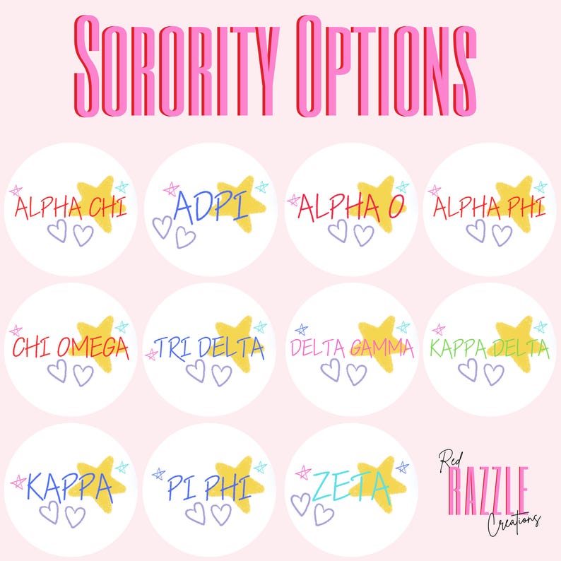 Crayon Doodles Sorority Button - Etsy