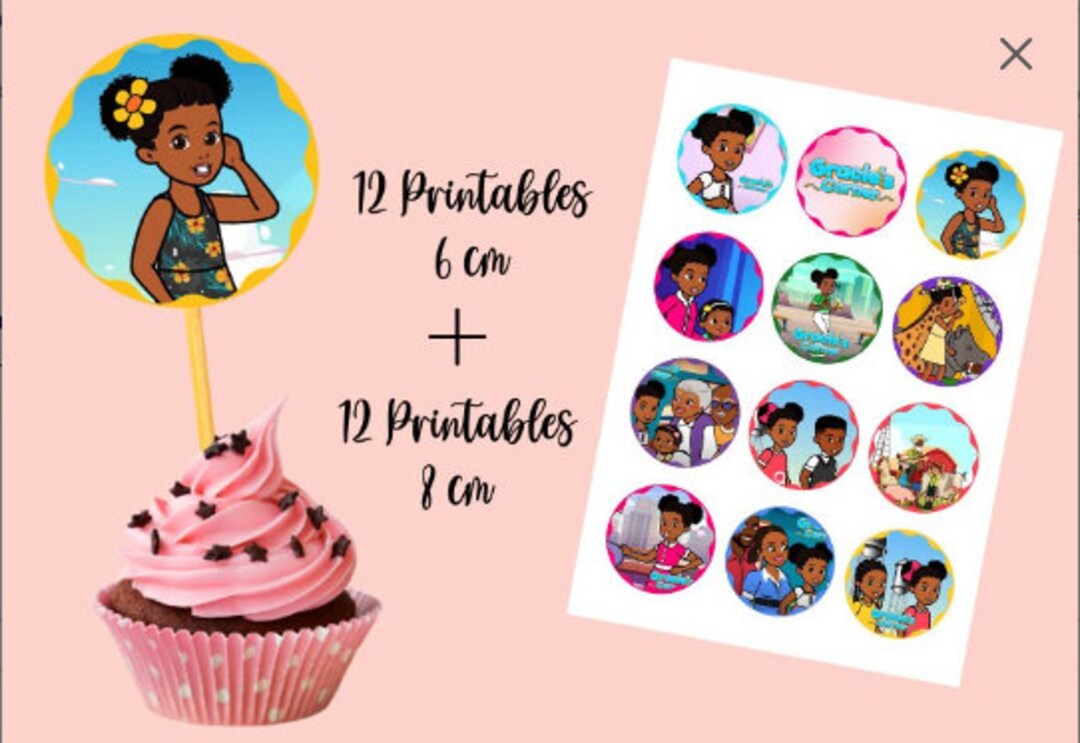 DIGITAL Gracies Corner Cupcake Topper, Gracies Corner Printable Cupcake ...