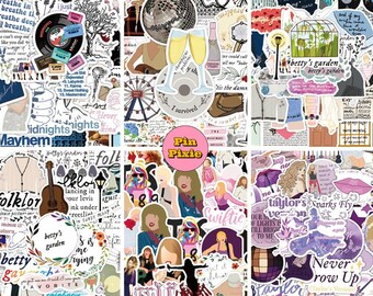 Taylor Swift Stickers | Laptop Stickers, Kindle Stickers | Taylor Swift Merch | Lyric, Music Album Stickers | Eras Evermore Reputation Lover