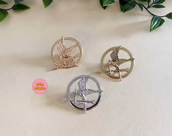 Los juegos del hambre Metal Pin / Sinsajo, Sinsajo y Flecha Pin Insignia Broche / Regalo de libro Regalo de película Katniss Everdeen