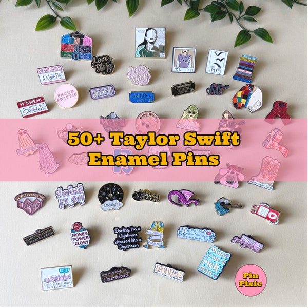 Taylor Swift Enamel Pin Badges | Taylor Swift Brooch, Lapel Pin | Swiftie Gifts, Taylor Swift Merch, Swiftie Pins, Eras Tour, TTPD