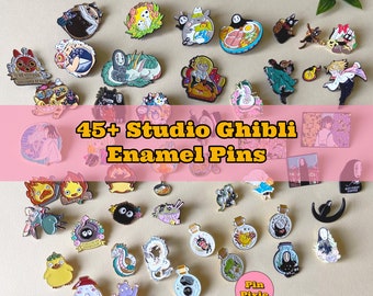 Studio Ghibili Enamel Pins | Ghibli Brooch, Lapel Pin, Badges, Anime, Hayao Miyazaki, Howls Moving Castle, Spirited Away, Kodama, Totoro
