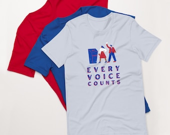 Every Voice Counts | Unisex T-shirt | Bella + Canvas | Voting, Local Elections, Community Impact Tee