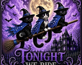Tonight We Ride – Halloween Sign / Wreath Attachment